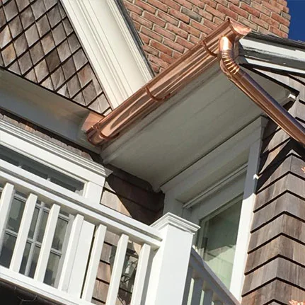 copper gutter installation Sag Harbor ny